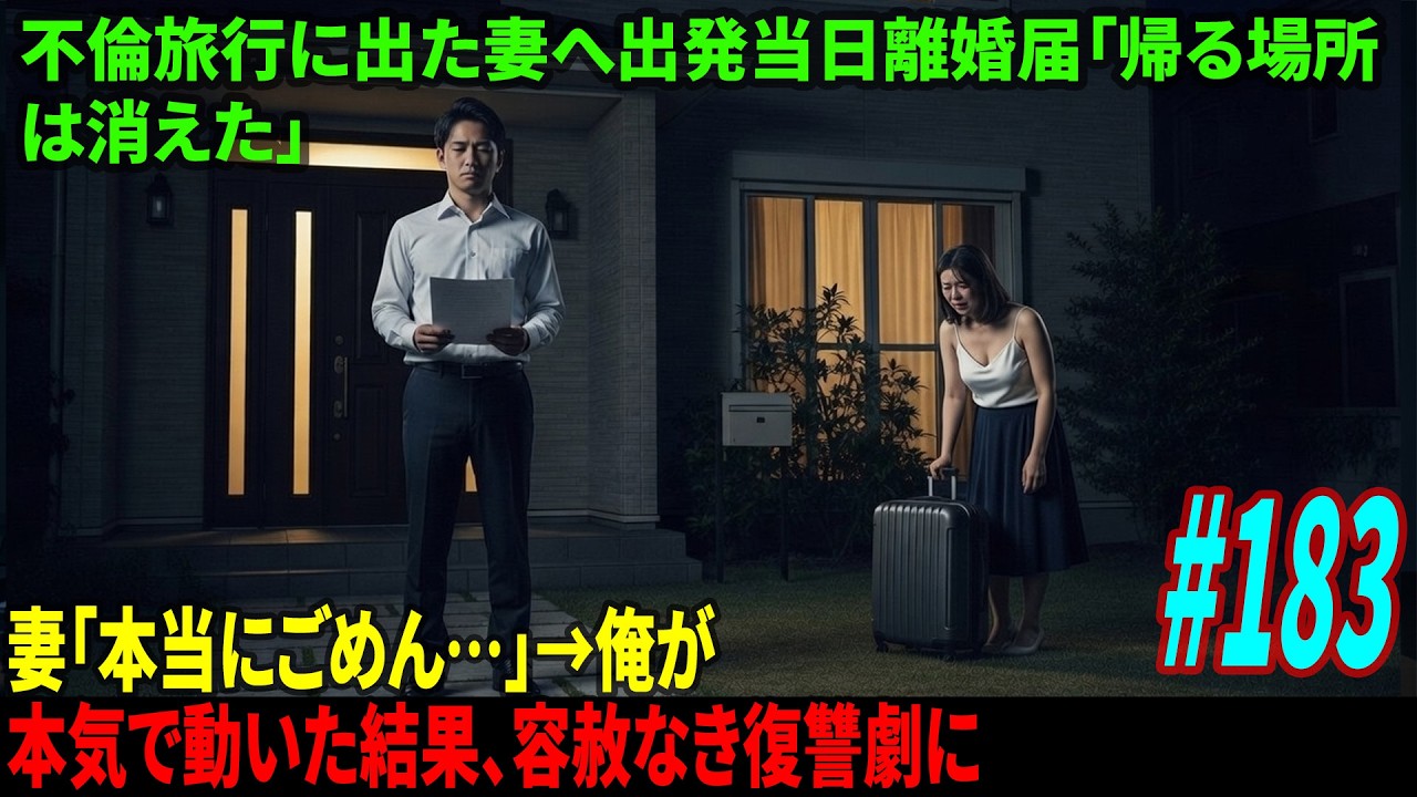 妻の不倫旅行当日に離婚届を手渡した俺「もう帰る家はない」妻「お願い、許して…」→徹底制裁で俺が復讐の鬼と化した末路
