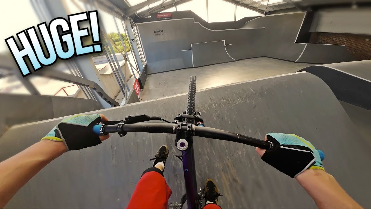 This INDOOR SKATEPARK is HUGE + Dirt Jumps!