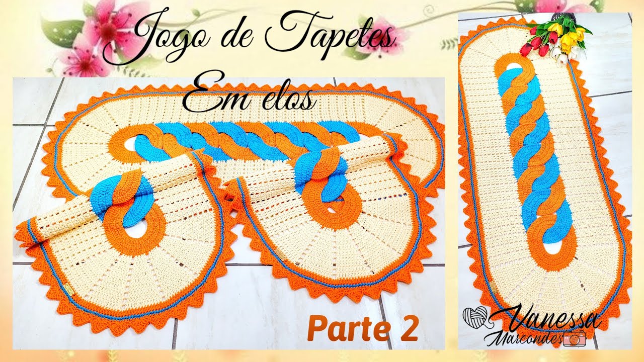 🧡 Passadeira Em elos de Crochê 🧡. Por Vanessa Marcondes