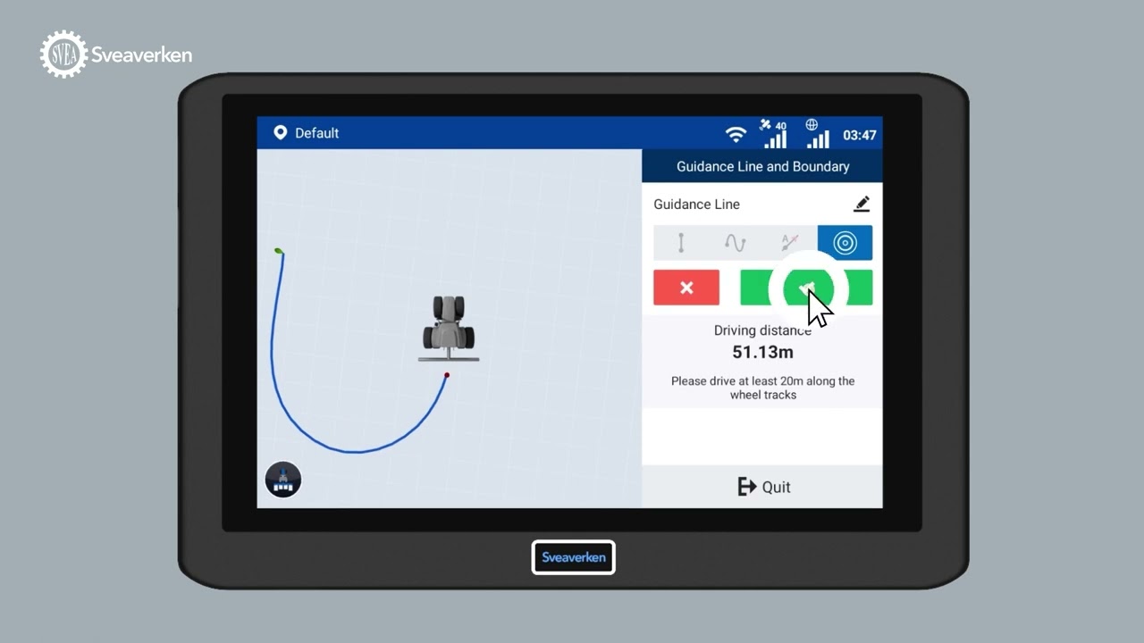 how to create pivot guidance line|SVEAVERKEN F100 AUTOSTEER SYSTEM