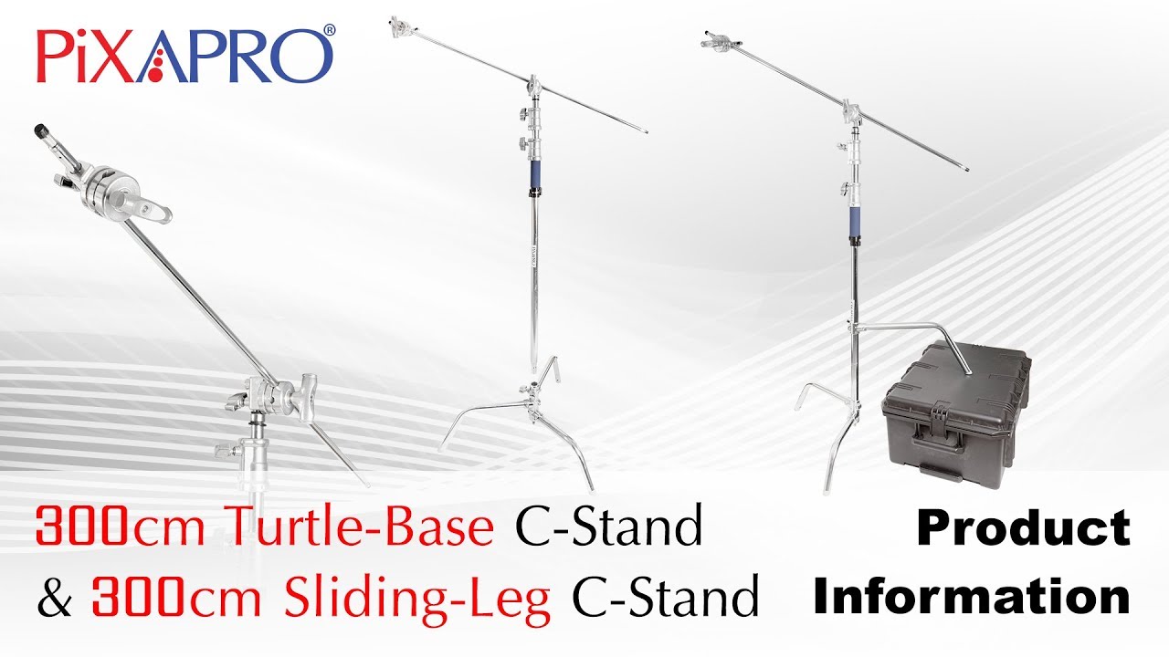 PIXAPRO Turtle-Base and Sliding-Leg C-Stands
