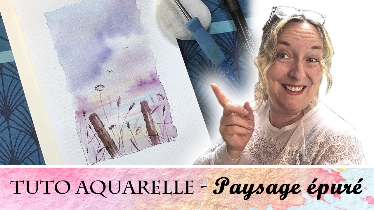 Tuto Aquarelle débutant : Peindre un paysage épuré facile à l'aquarelle