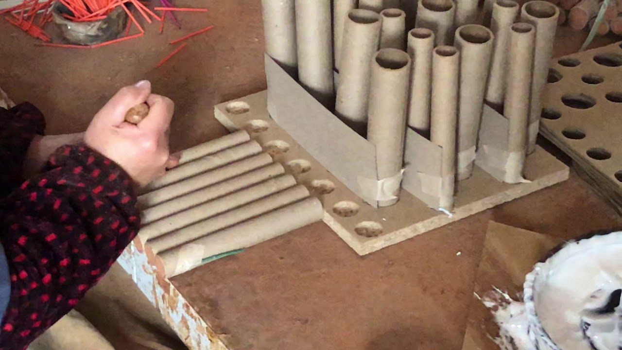 How are fireworks made?  Dominator Fireworks Factory Cake Assembly!