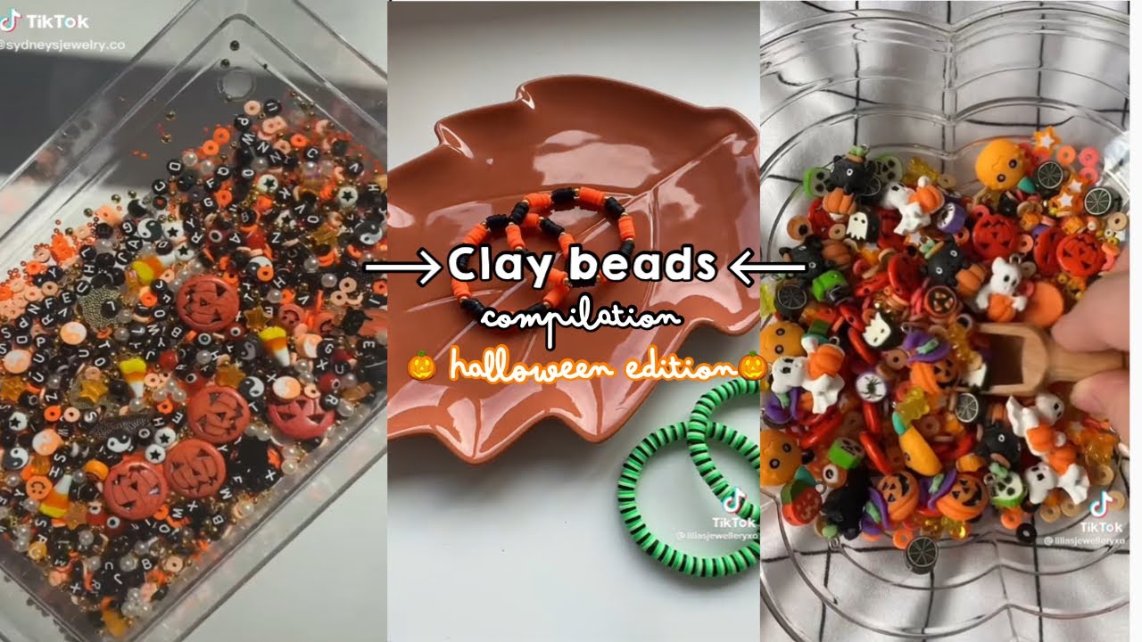 Clay beads compilation! || 🎃 Halloween edition 🎃 ||