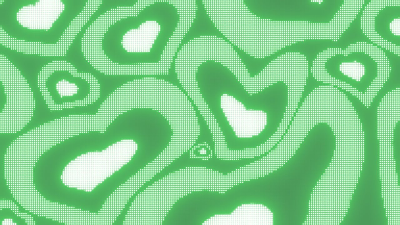 Warped Sage Green Y2k Neon LED Lights Heart Background || 1 Hour Looped HD