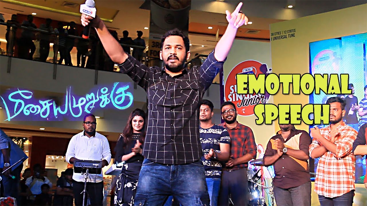 HipHop Adhi Emotional Speech about Meesaya Murukku Huge Success | Sings all Favorite Songs!!!