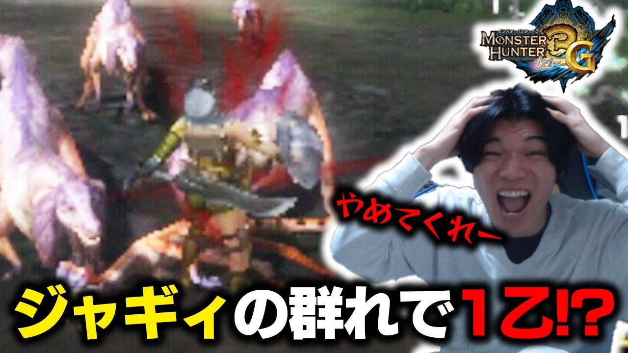 【超強敵!?】ジャギィの群れにぼこぼこにされ乙りかける男【MH3G】
