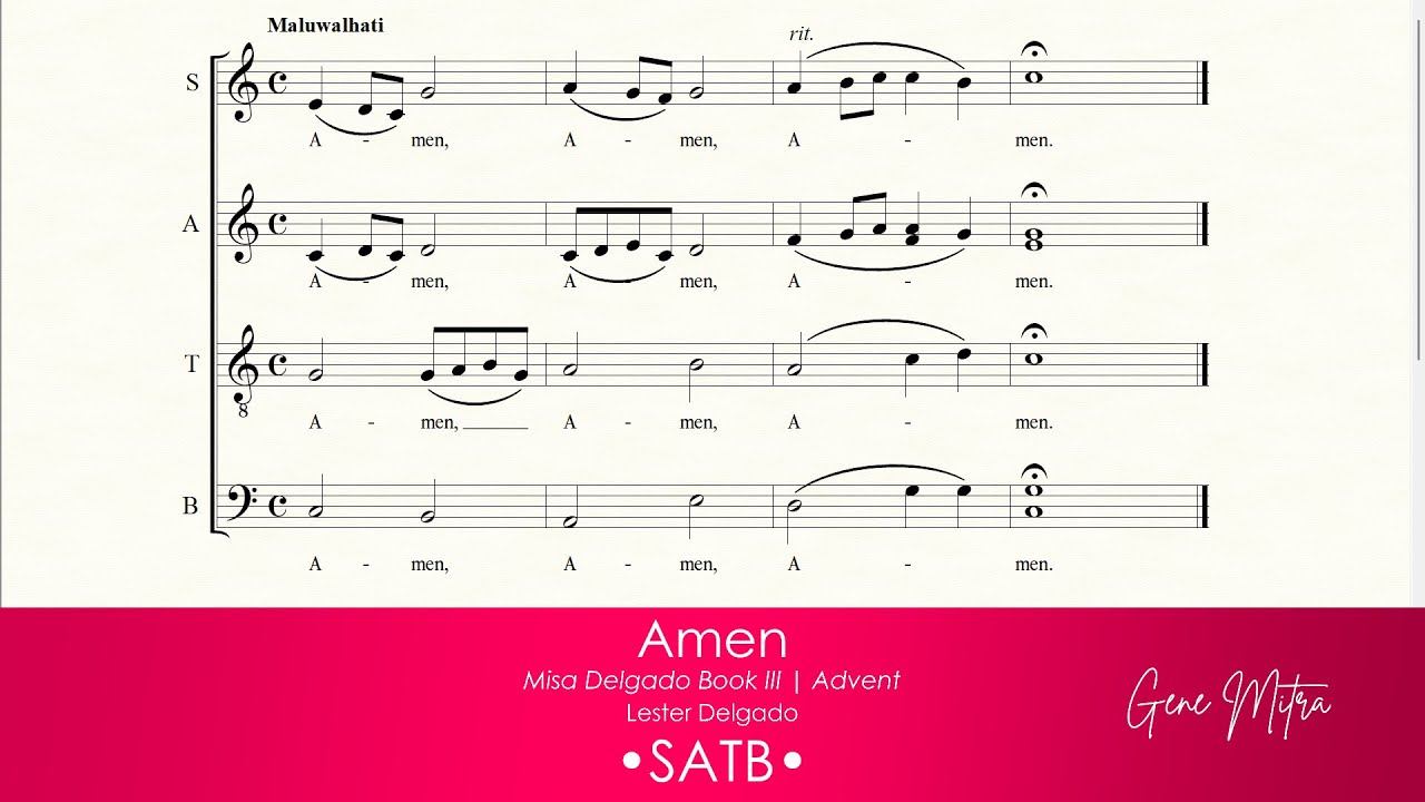 Amen | Misa Delgado Book III | Advent &bull; SATB