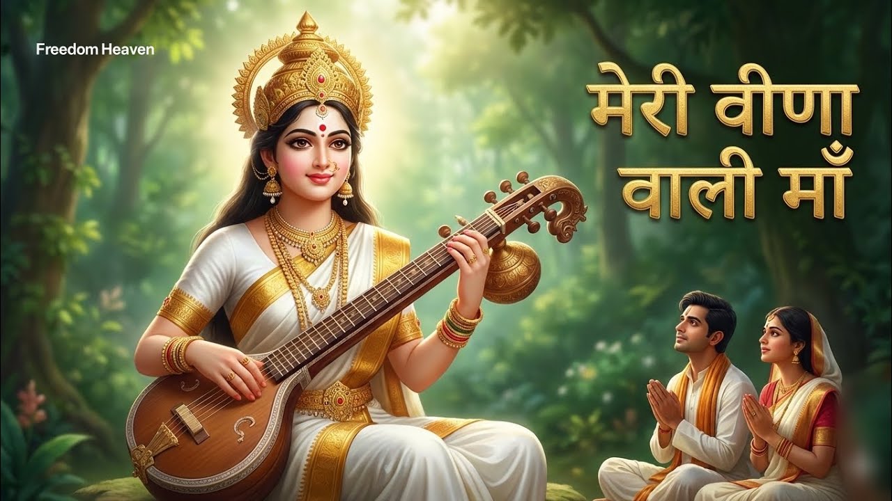 मेरी वीणा वाली माँ | Maa Saraswati Bhajan | Veena Vadini Maa | Freedom Heaven