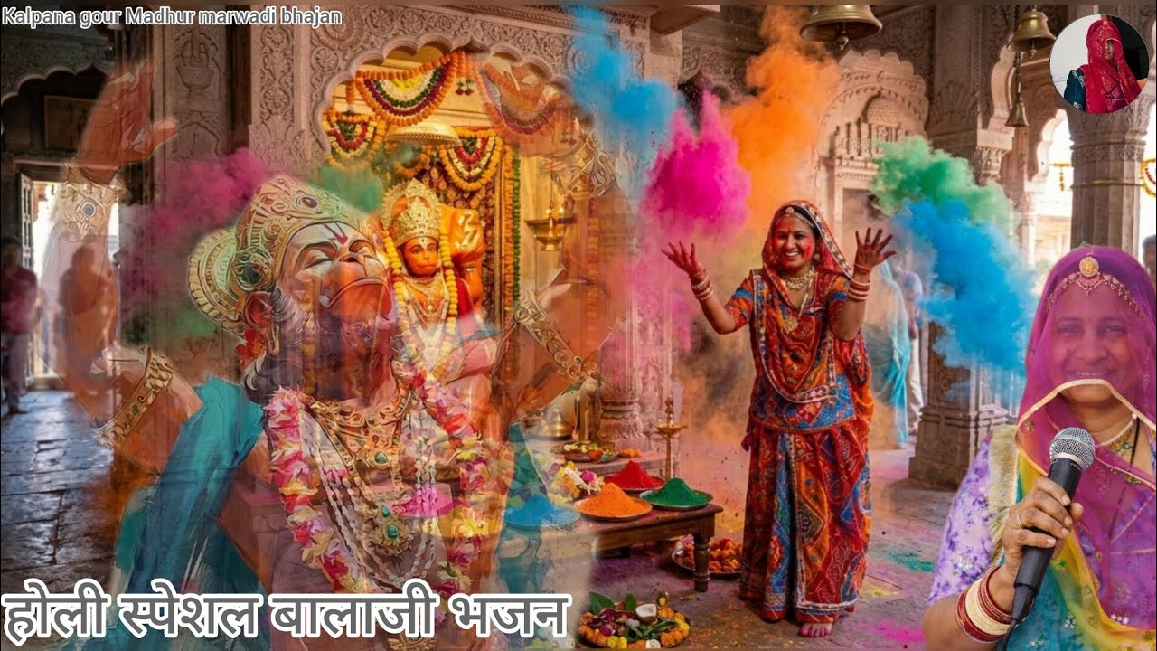 लाल लाल उङे रे गुलाल, बालाजी थारे मन्दिर में #madhur #song #hindugod #bhajan 