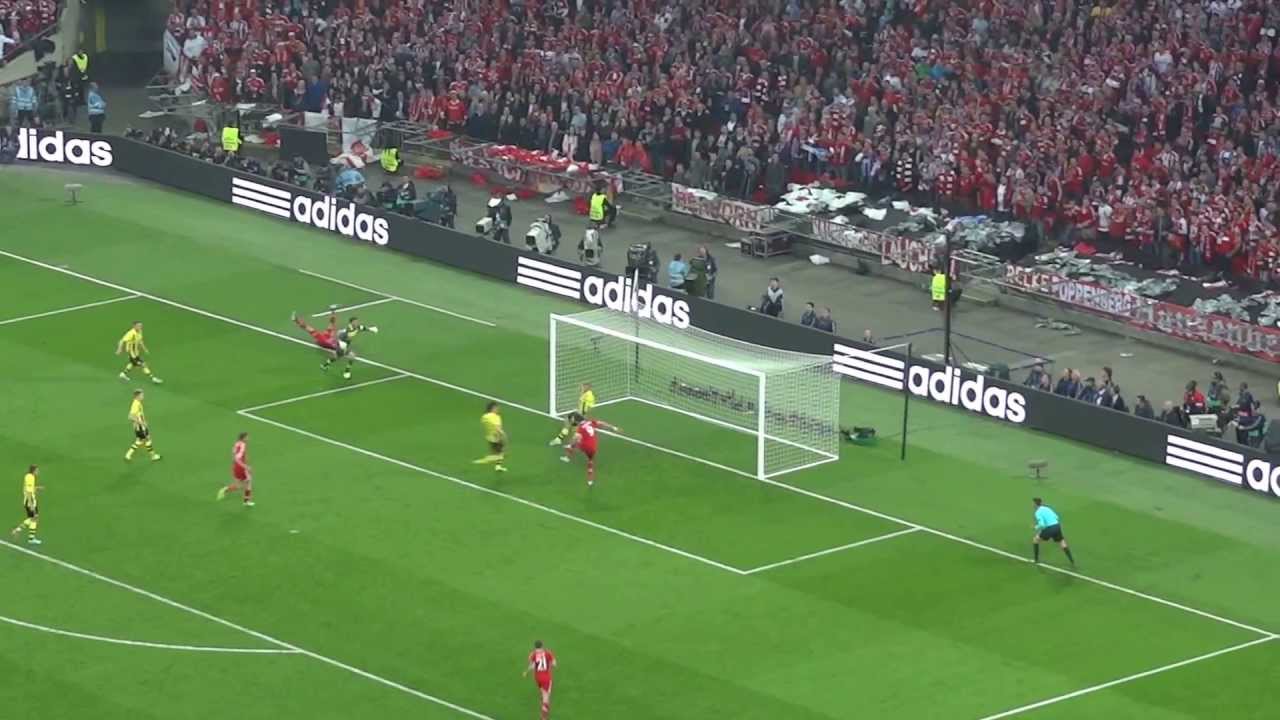 Mario Mandzukic's goal for Bayern Munich - UCL Final 2013