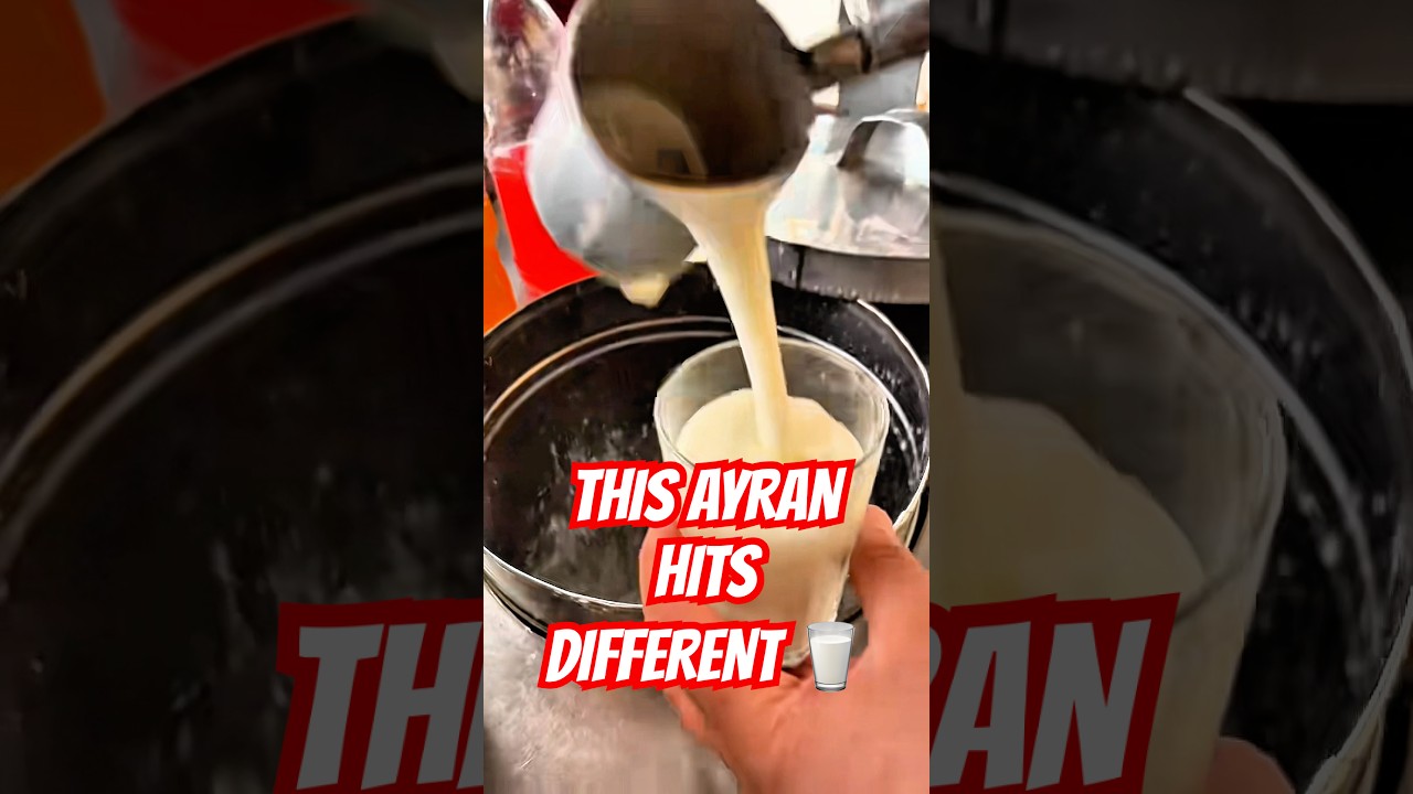 This Ayran Pour Is Hypnotic 🥛 | Turkish Street Drink