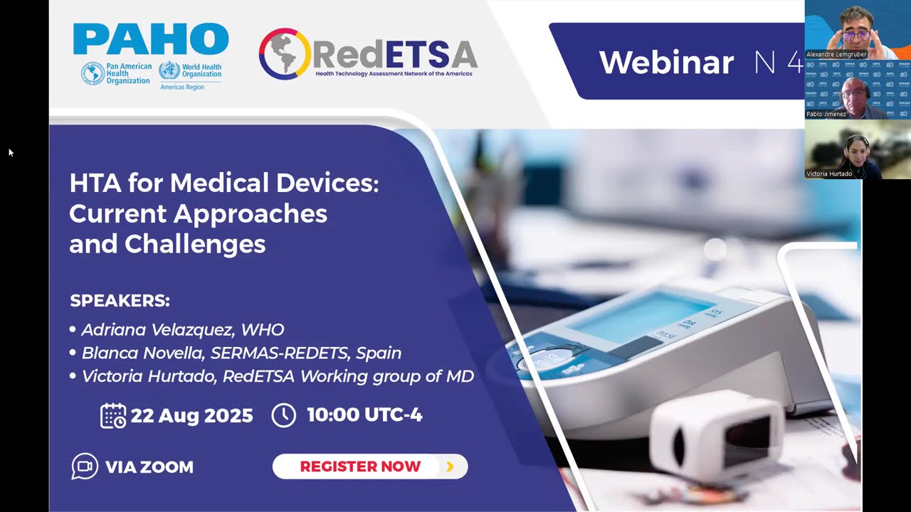 Webinar RedETSA: Health Technology Assessment for Medical Devices: Current Approaches and Challenges