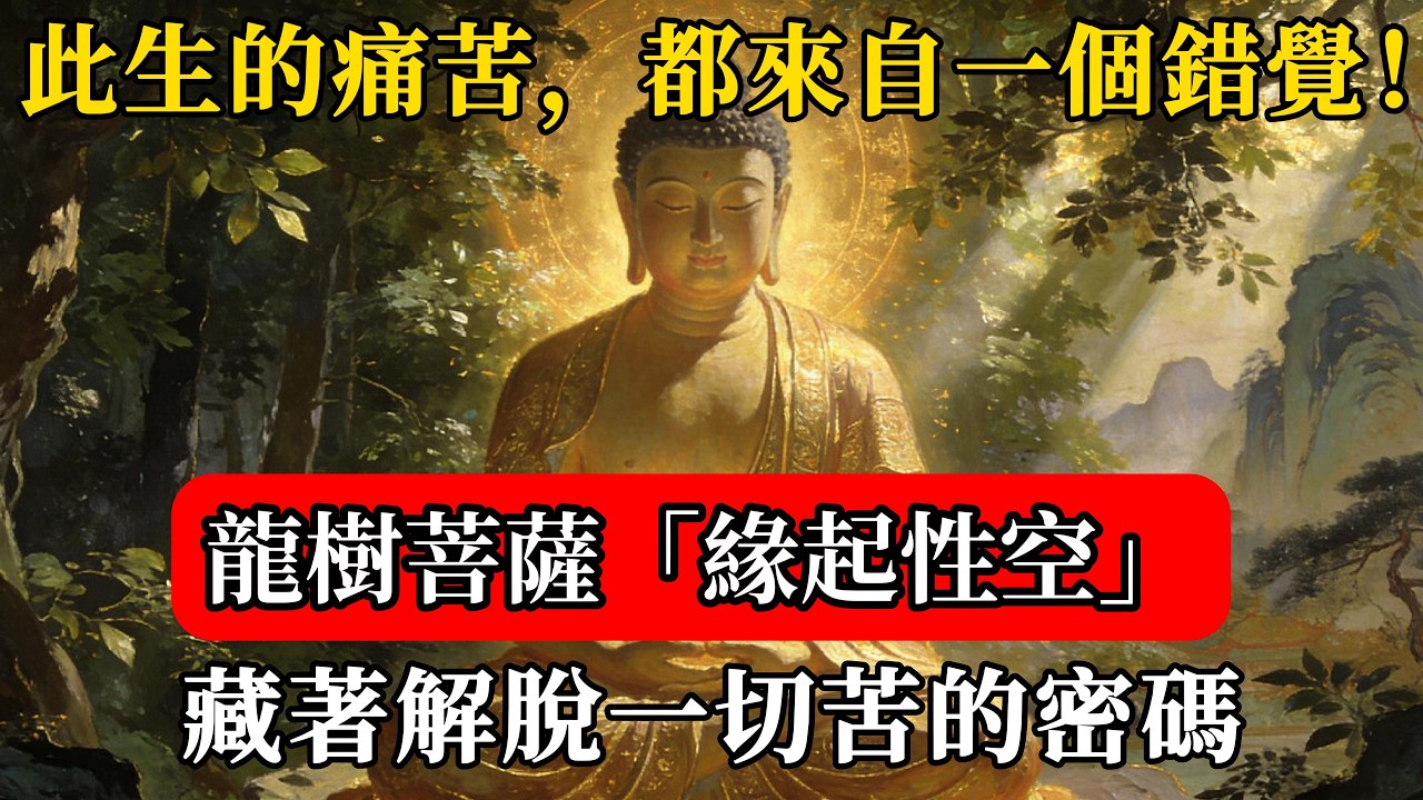 此生的痛苦，都來自一個錯覺！龍樹菩薩「緣起性空」，藏著解脫一切苦的密碼#佛緣禪修#佛陀#佛學#佛教#禪修#佛法智慧#佛教故事#佛教文化