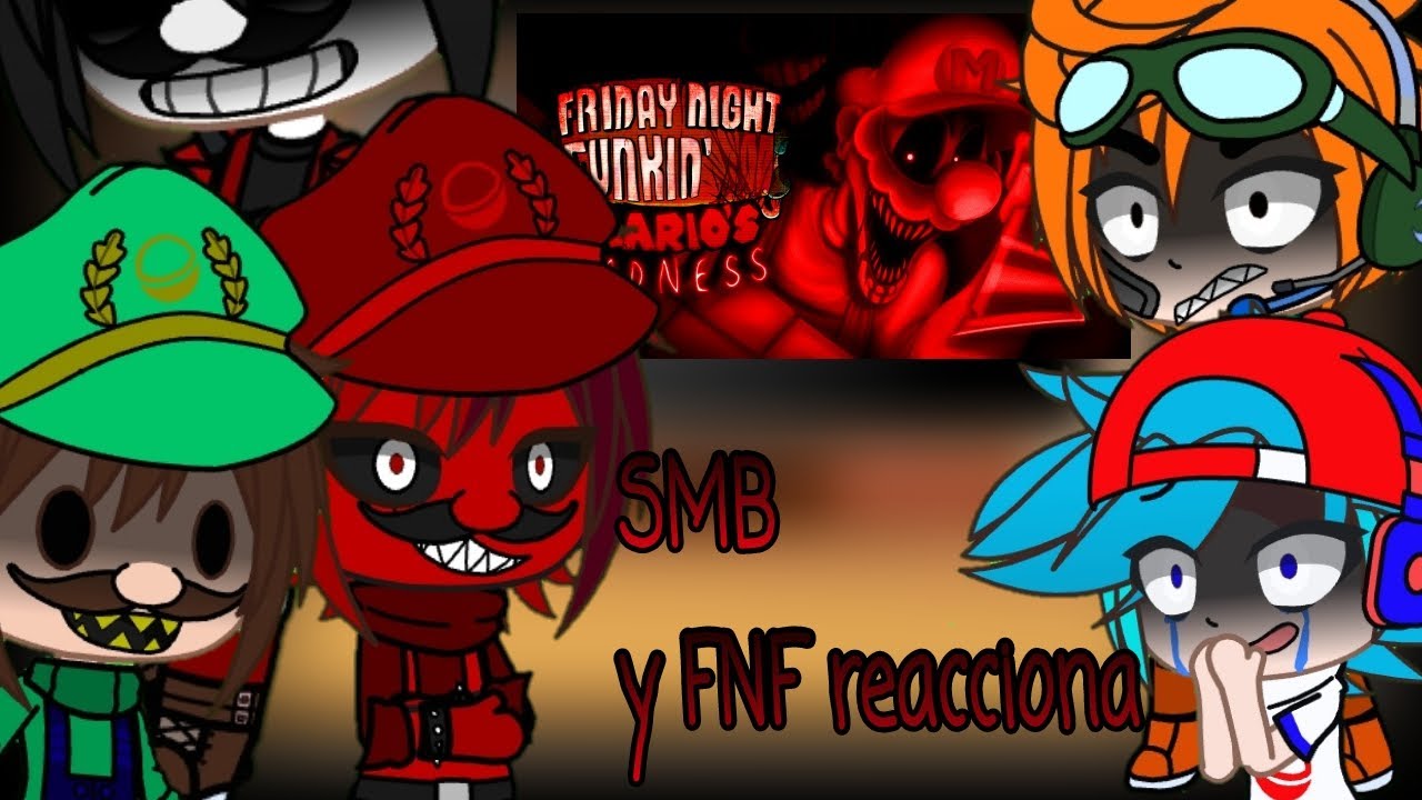 ♥️🎶Super Mario Bros y FNF reaccionan a Mario Madness V2♥️⚡(parte 7)/Gacha Club😎 #fnf #gachaclub