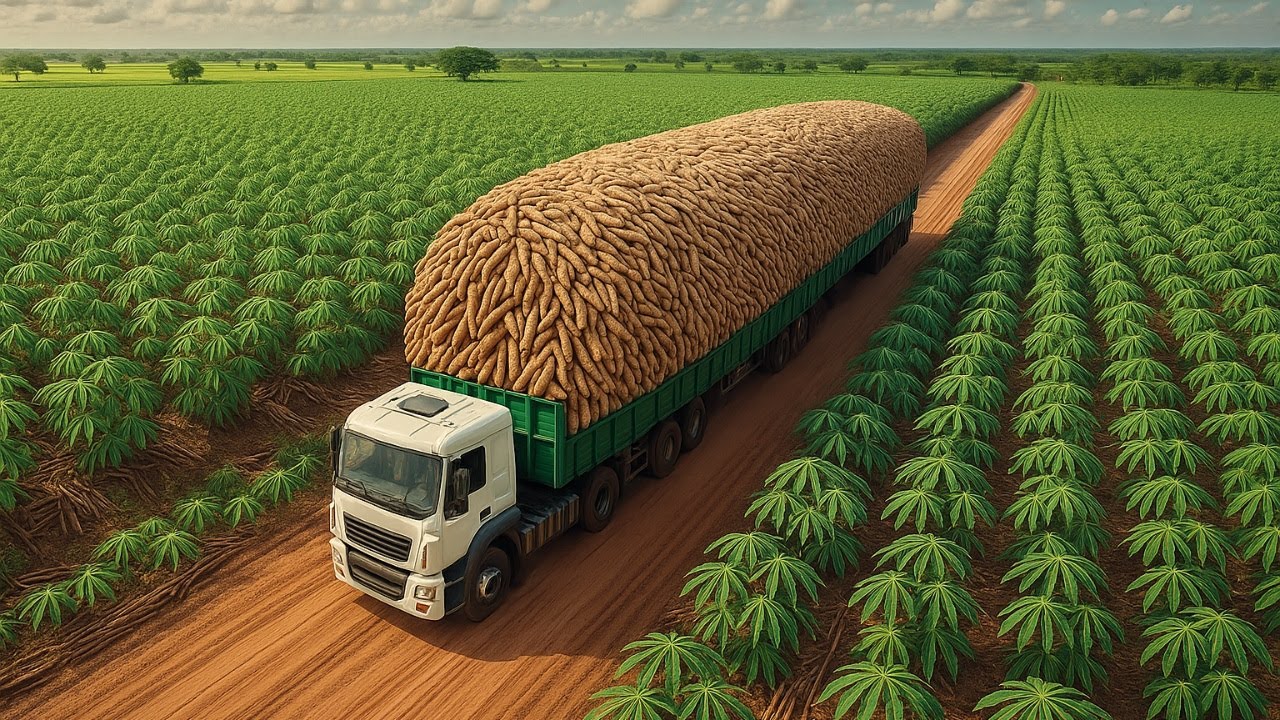 How Farmers Grow and Harvest Millions of Tons of Amazing Cassava | Agricultural Documentary
