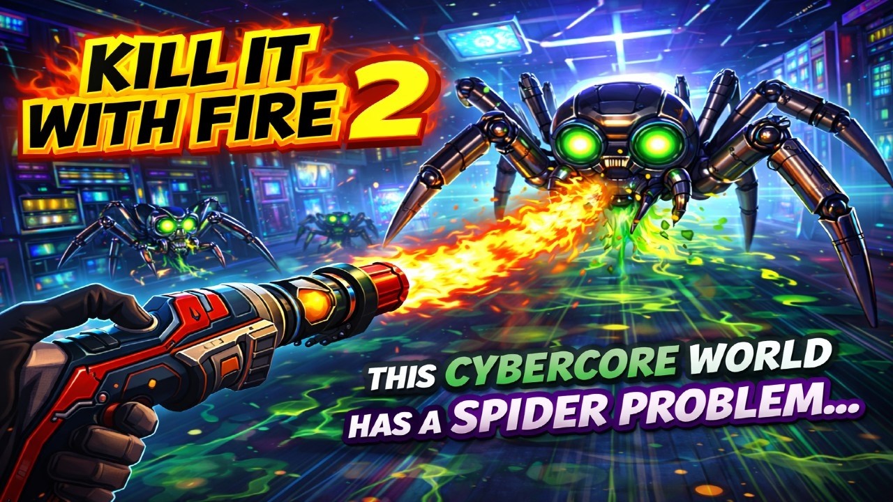 This Cybercore World Has a Spider Problem… Kill It With Fire 2 🕷️🔥