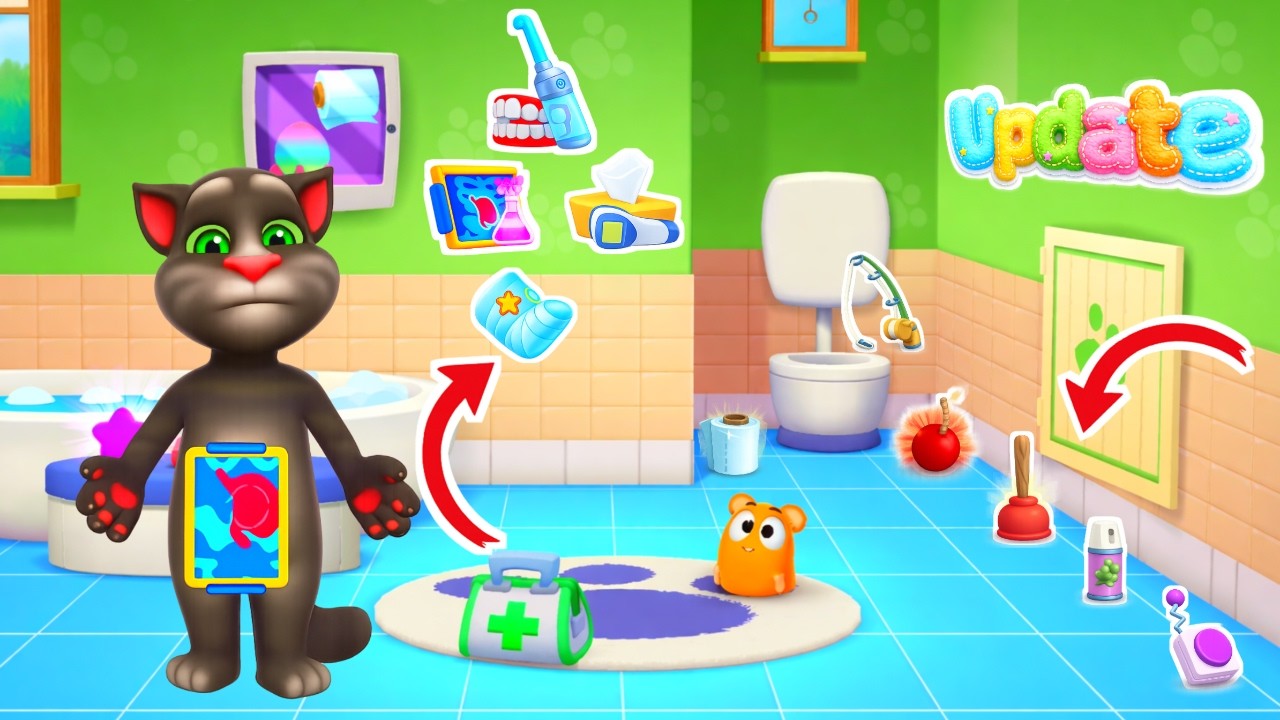 My Talking Tom 2 Update | New Bedroom New First Aid Kit 🦷🦷🦷