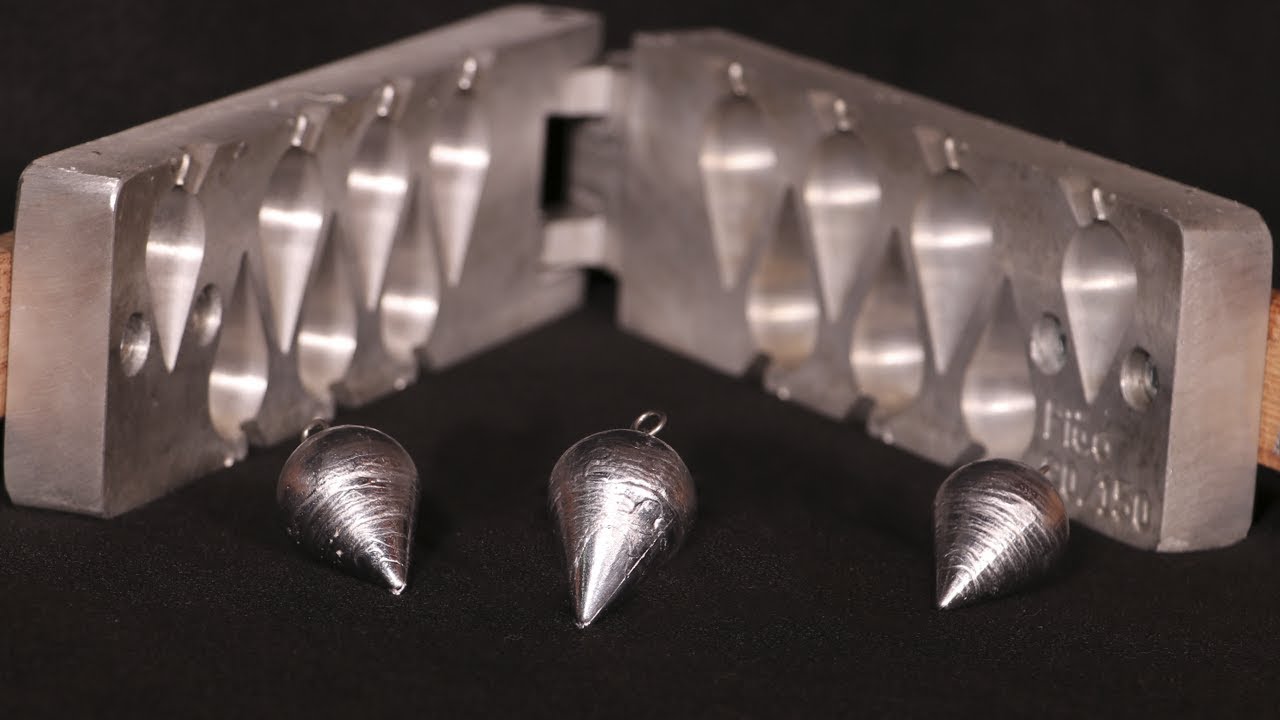 Como fazer CHUMBADAS PIÃO de PESCA de PRAIA CASEIRAS - FORMAS RZ PESCA Aluminum Molds