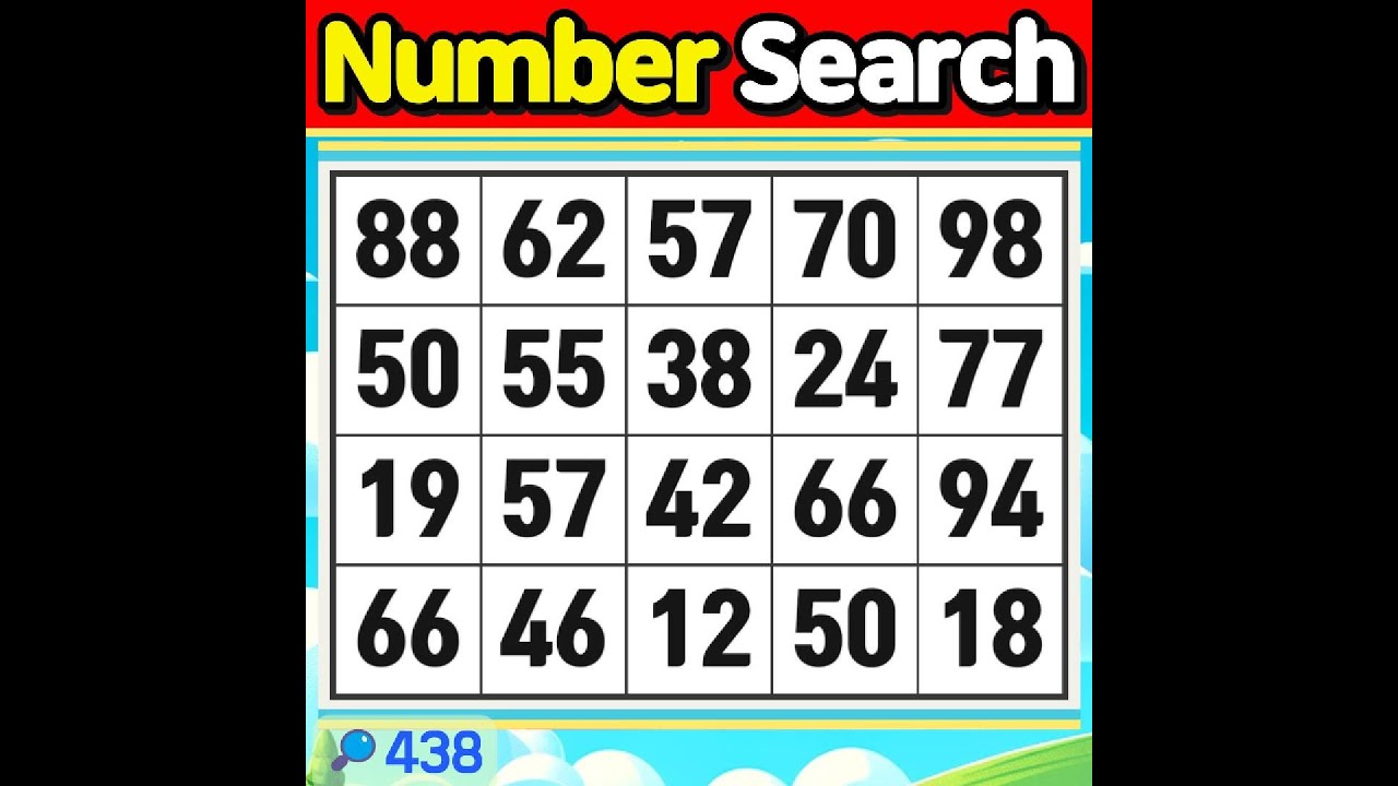 Number Search #438 You need to find at least two items per question.【Match | brain game  |  puzzle 】