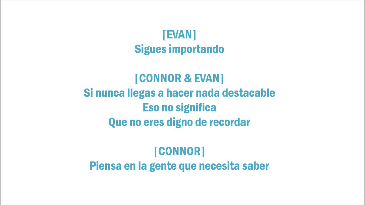 Dear Evan Hansen: Dissapear | Sub. Español