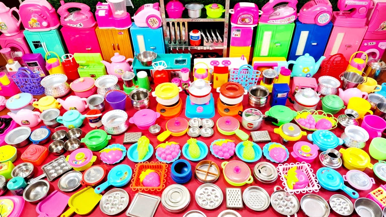 7 Minutes Satisfying with Unboxing Hello Kitty Kitchen Set | Toys Sanrio Mini ASMR Cooking Set Game