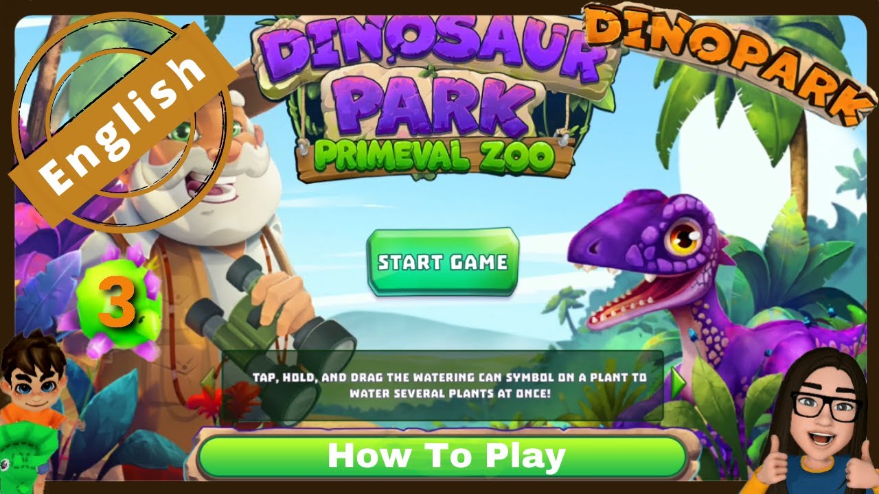 English Dinosaur Park Primeval Zoo #3  - How To Play +  More Tips How to Level Up - Lets Play