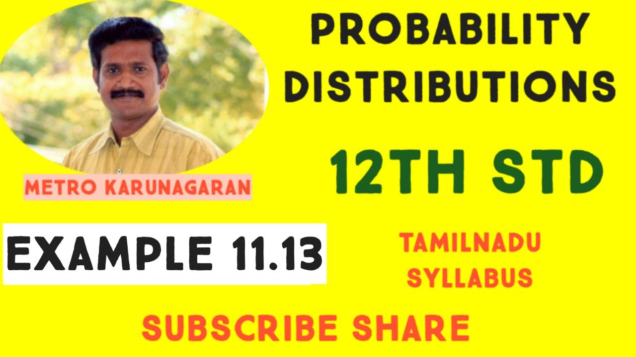 12th Std Maths Ex.11.3(Example 11.13) If X is a random variable with DISTRIBUTION function F(x) give