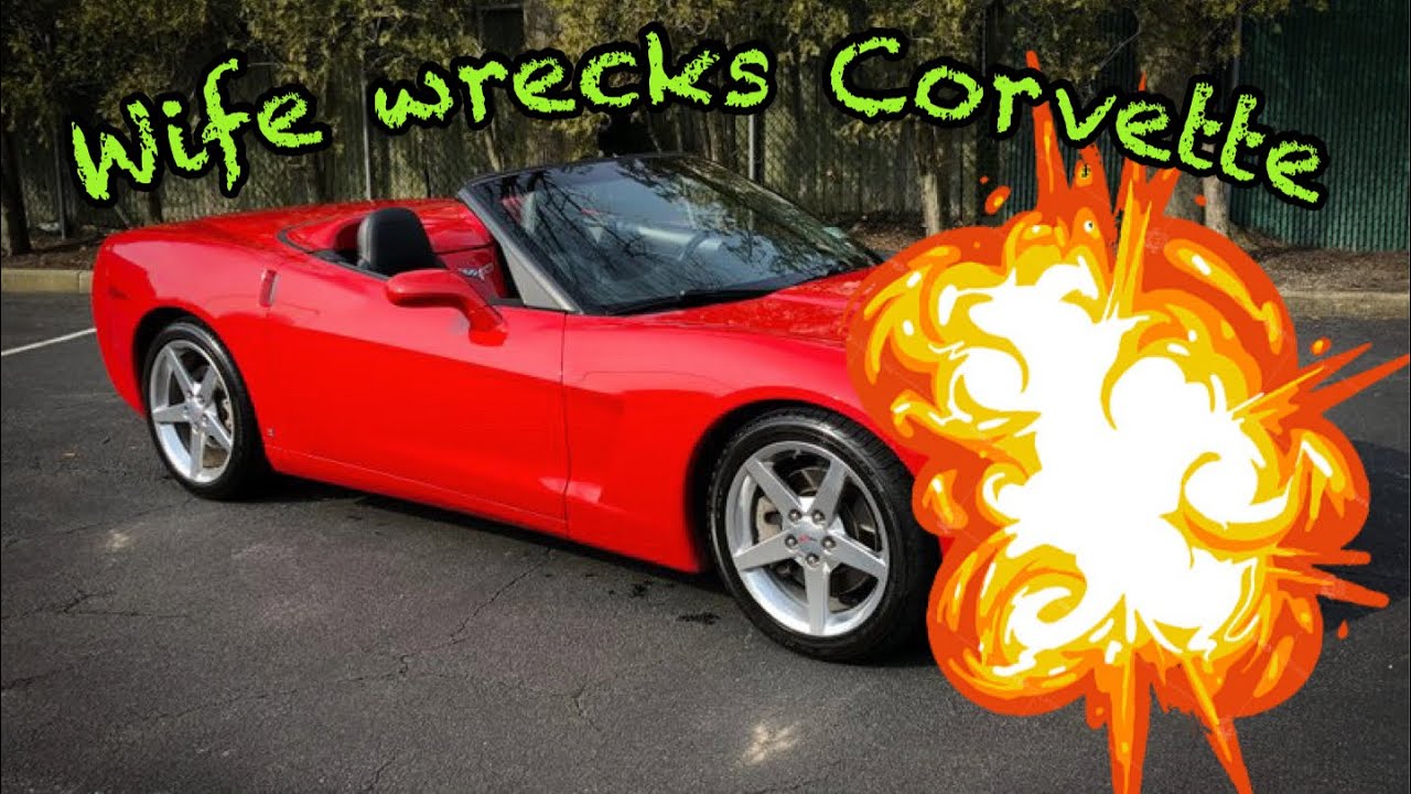 Wrecked C6 corvette fixed