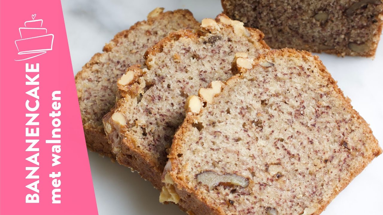 Bananencake met walnoten