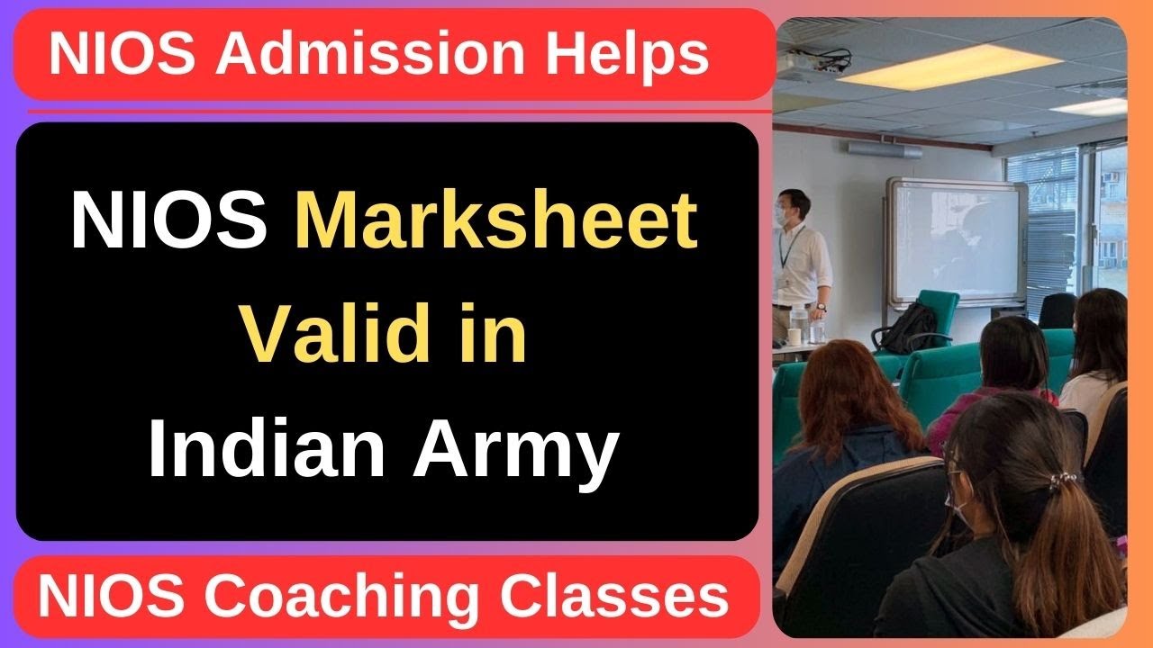 Is NIOS marksheet valid in Indian Army, is NIOS certificate valid for Indian Army, is NIOS valid ...