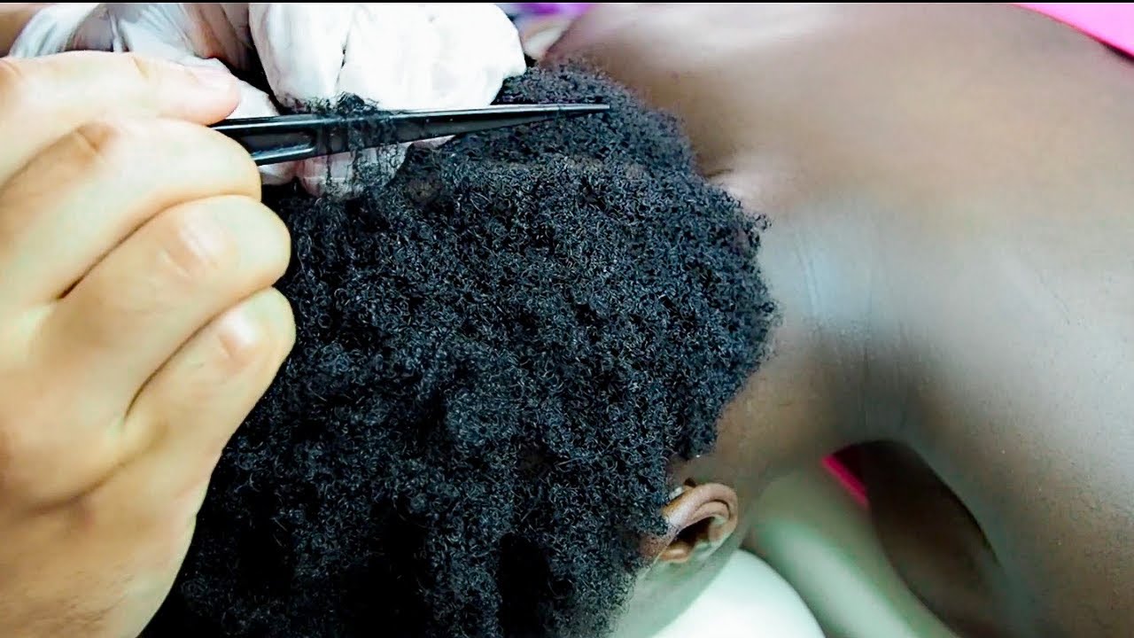 Hubby Parts & Oils my VERY CURLY 4C hair 😫