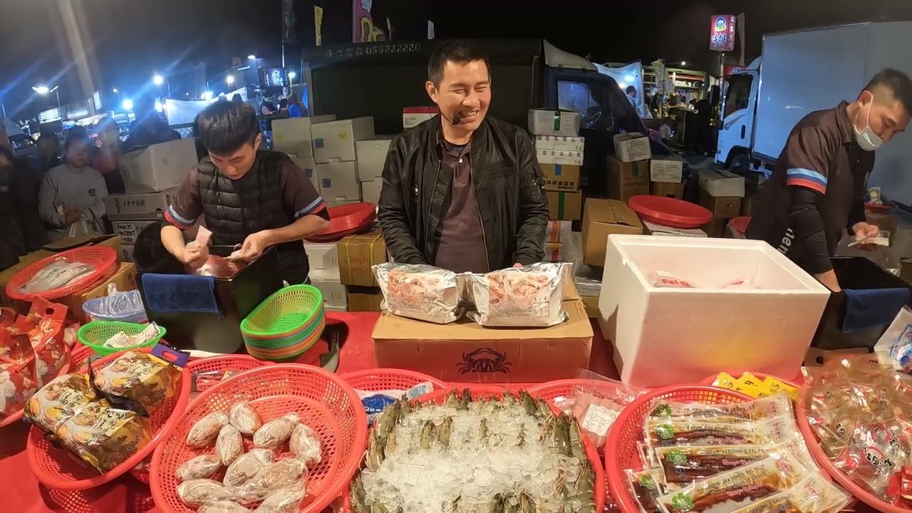 13  蟹管肉外面都漲價啦~這邊沒漲，一樣多盒優惠給大家~ #嘉義趙又廷 #全晟海產 #週六斗南夜市 #海鮮拍賣 #海鮮叫賣