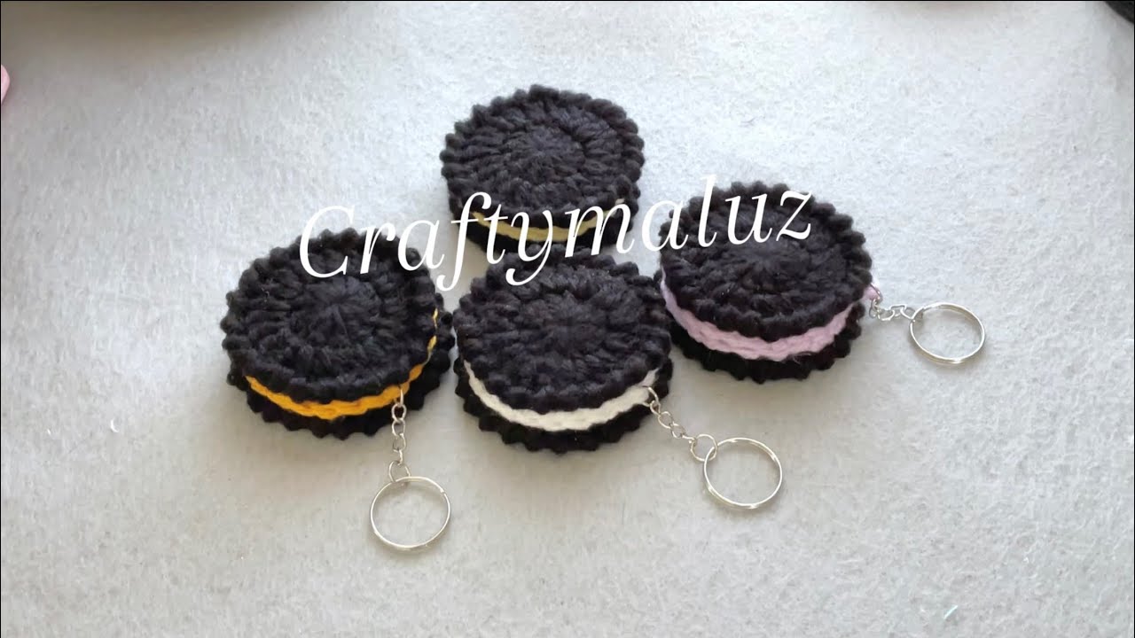 Galleta oreo tejida a crochet paso a paso 👍￼￼llavero galleta a crochet | galletas tejidos crochet
