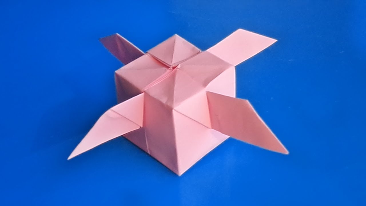 оригами водяная бомбочка с крыльями // origami water bomb with wings