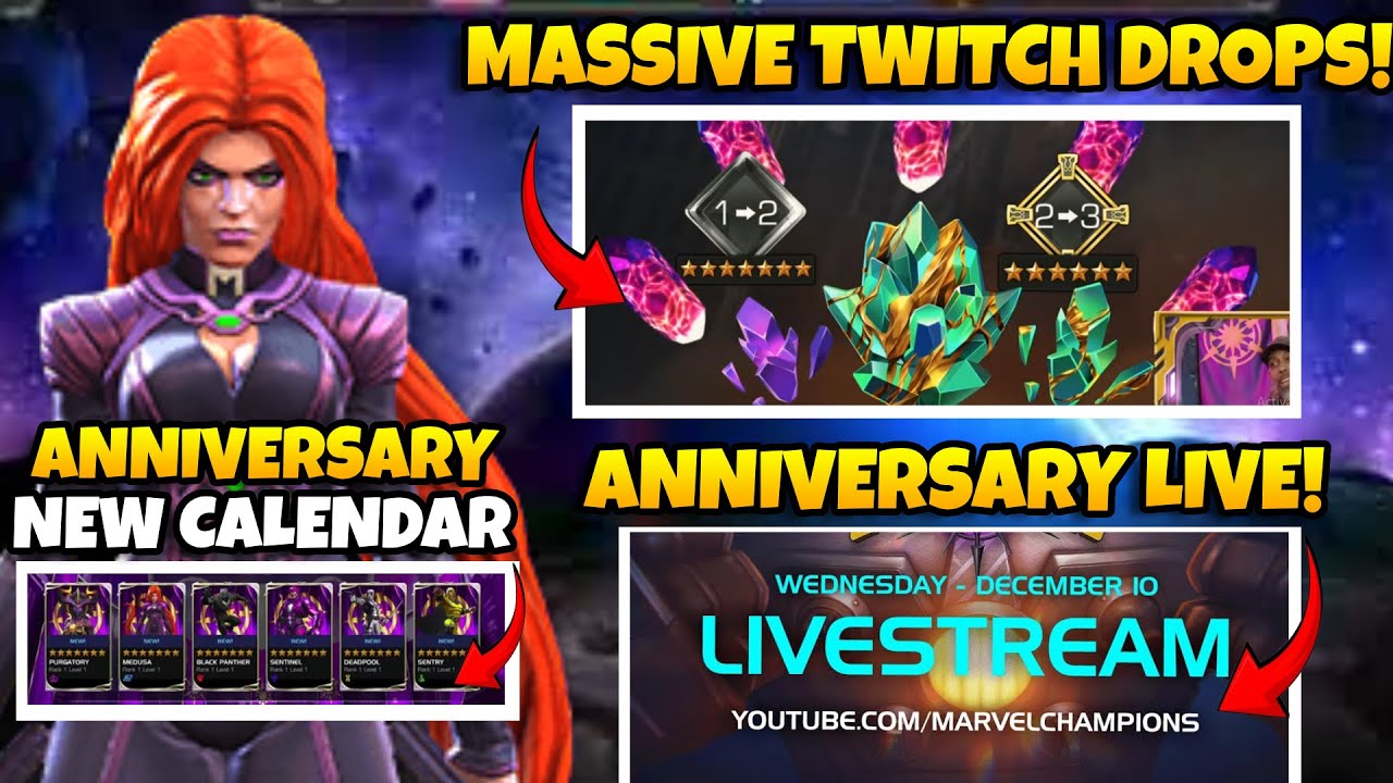 BIG ANNIVERSARY STREAM TODAY! FREE REWARDS, CALENDAR REVEAL & BUFFED TWITCH DROPS!