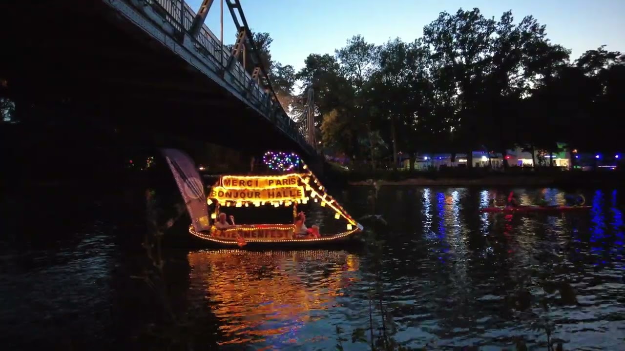 Bootskorso „Leuchtende Boote“ Laternenfest Halle (Saale) 24.08.2024