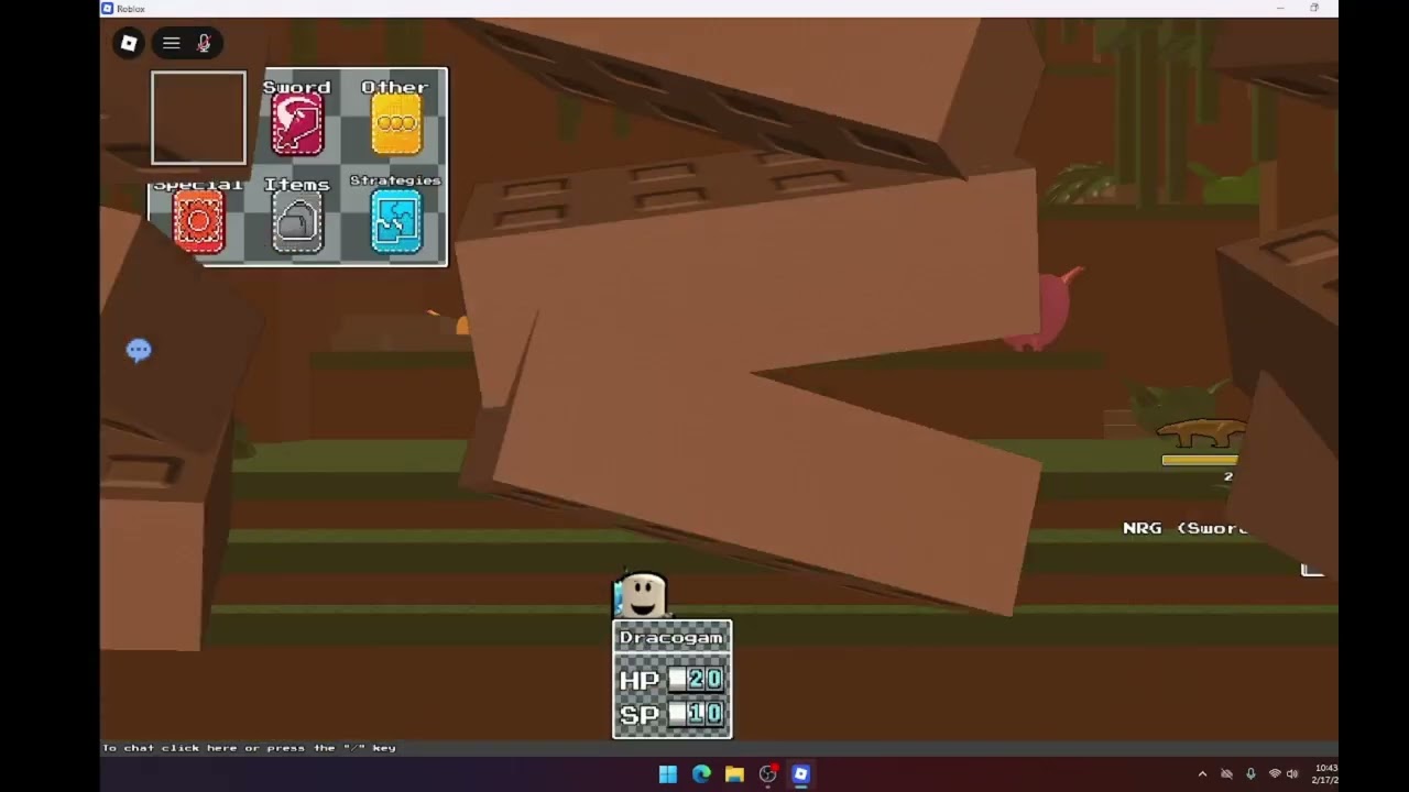 Me beating the Griefer in Block Tales