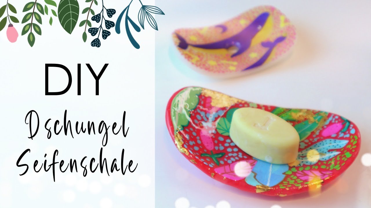 Eine Seifenschale im 🌿 Dschungel-Design aus Polymer Clay (zB Fimo) selbermachen