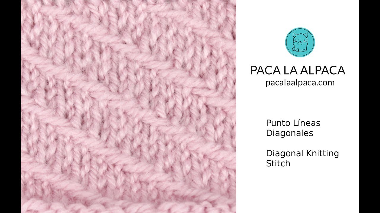 Punto Líneas Diagonales - Diagonal Knitting Stitch