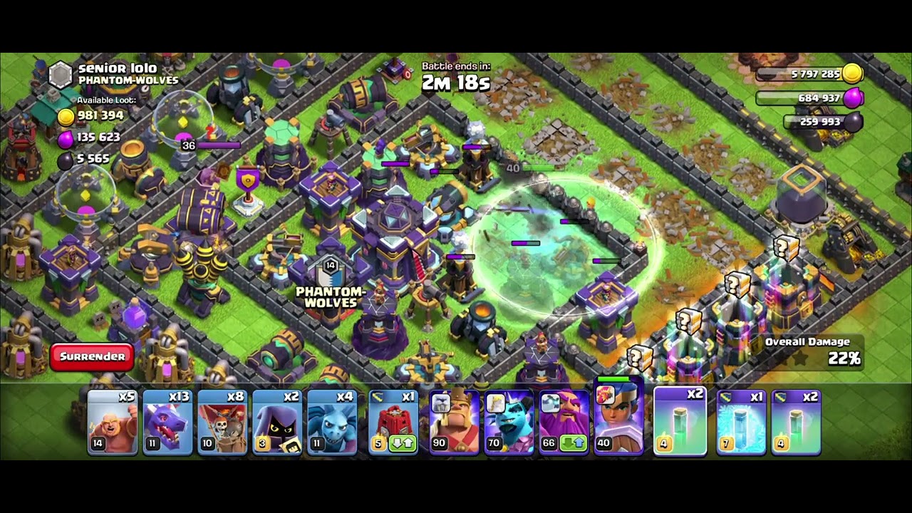 Revenge Attack(RC walk and dragons charge)COC