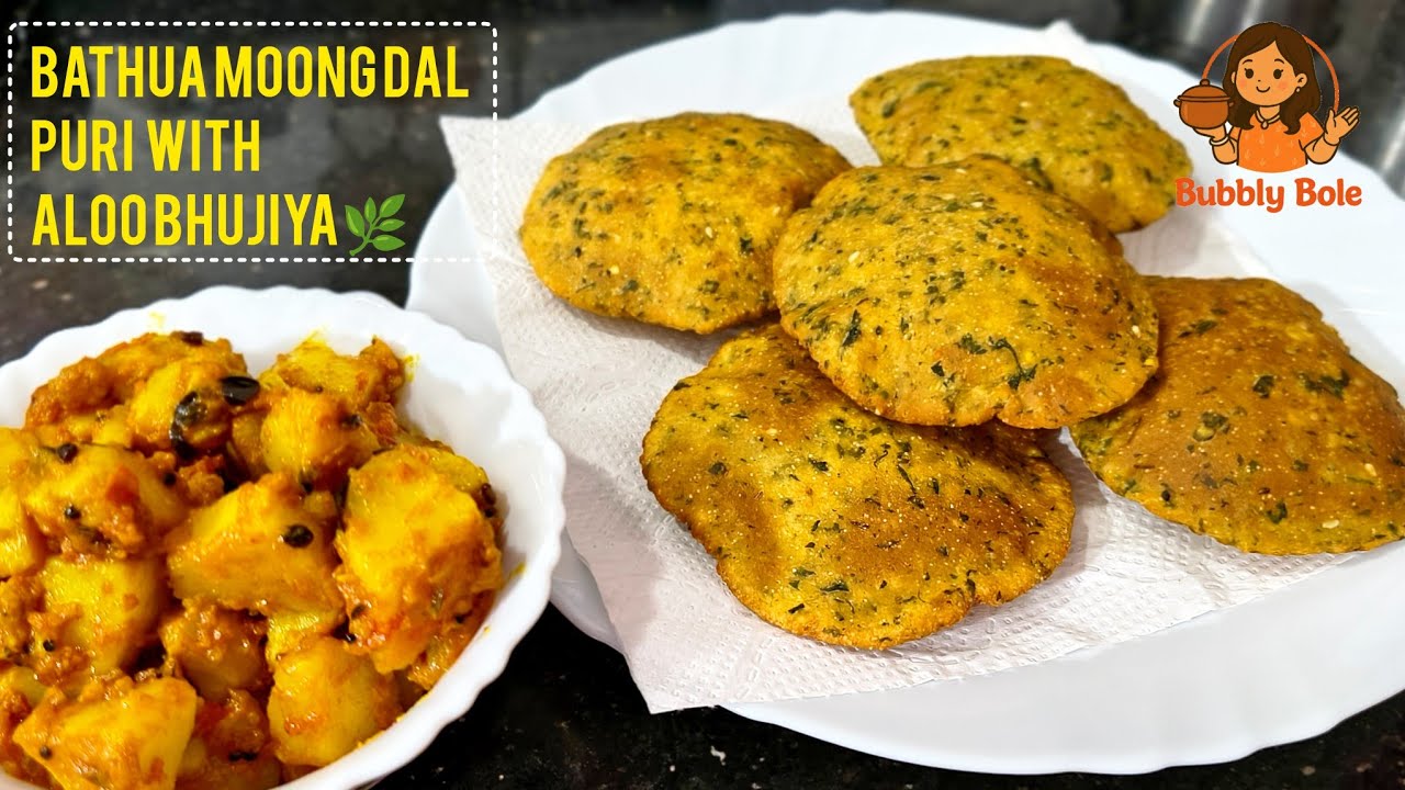 Bathua Moong Dal Puri with Aloo Bhujiya | Healthy Winter Special Meal | Traditional Taste