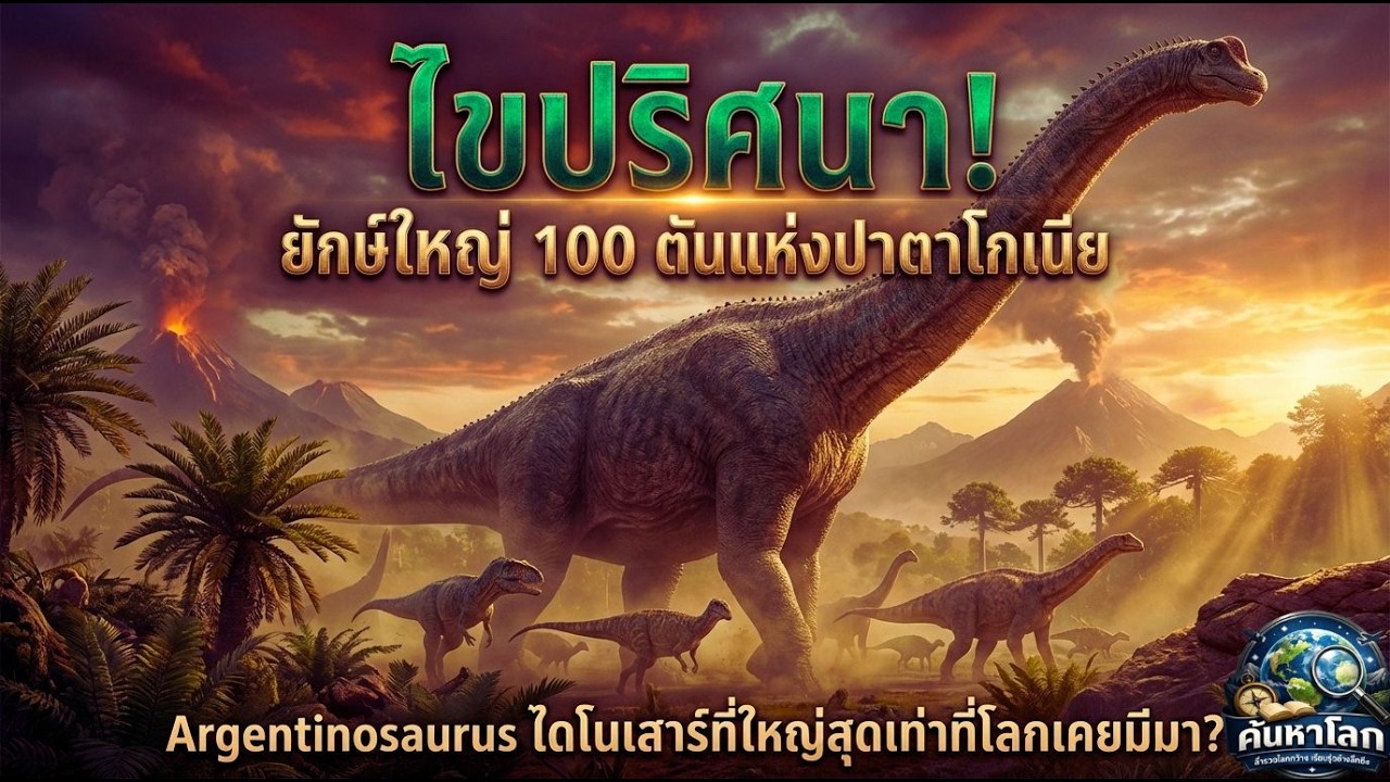 ไขปริศนา! ยักษ์ใหญ่100ตันแห่งปาตาโกเนีย : Argentinosaurus ไดโนเสาร์ที่ใหญ่สุดเท่าที่โลกเคยมีมา?