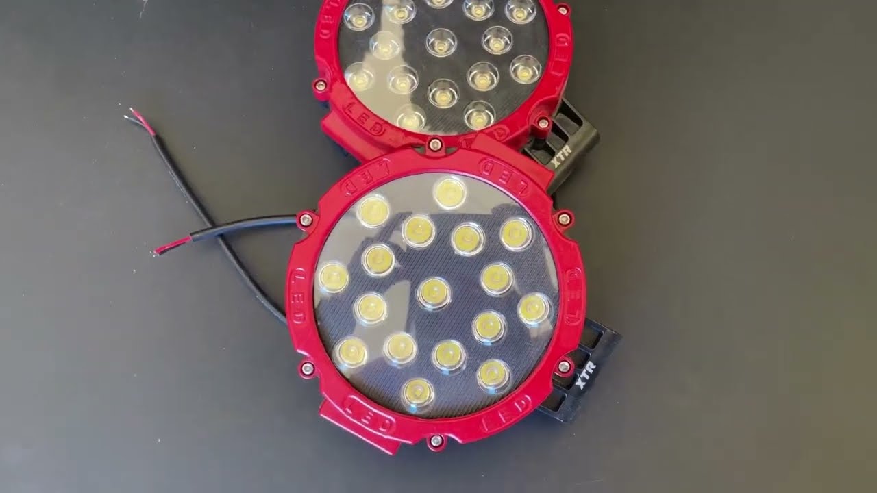 Proiector Rotund LED Rosu 51W Off Road