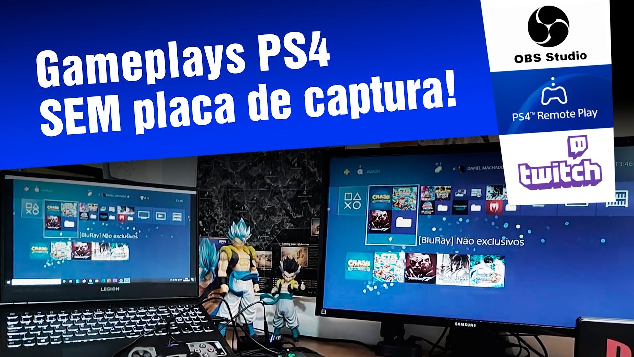 Como GRAVAR ou TRANSMITIR live GAMEPLAY no PS4 SEM PLACA DE CAPTURA usando REMOTE PLAY e OBS 2020/21