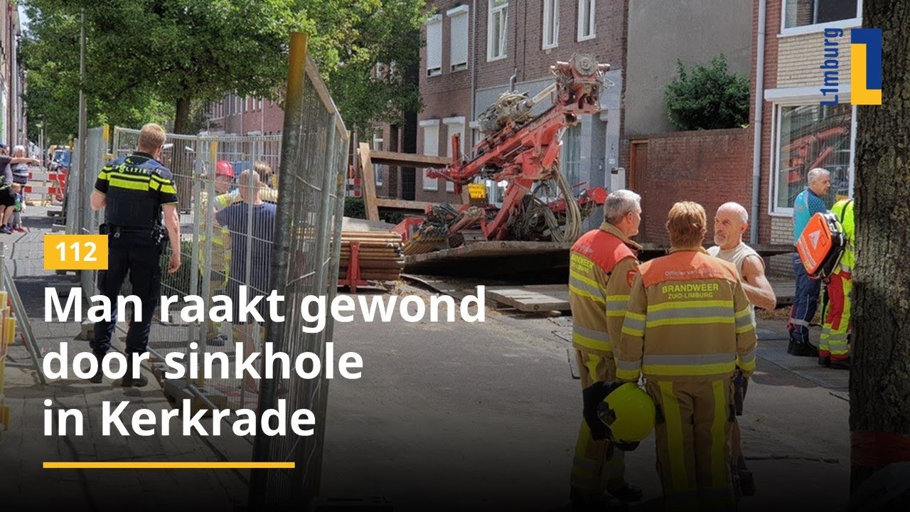 Man gewond door sinkhole in #Kerkrade