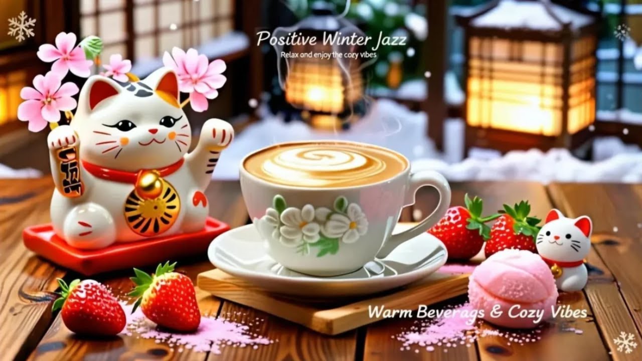 Positive Winter Jazz Café ☕ Delicate Morning Jazz, Smooth Bossa Nova & Instrumental for Work & Study