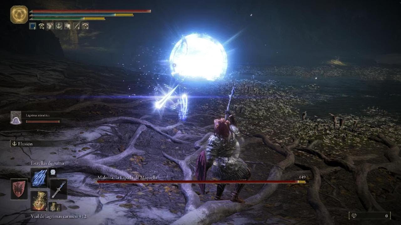 ELDEN RING - Malenia Blade of Miquella Boss Fight - Magic build spell spam