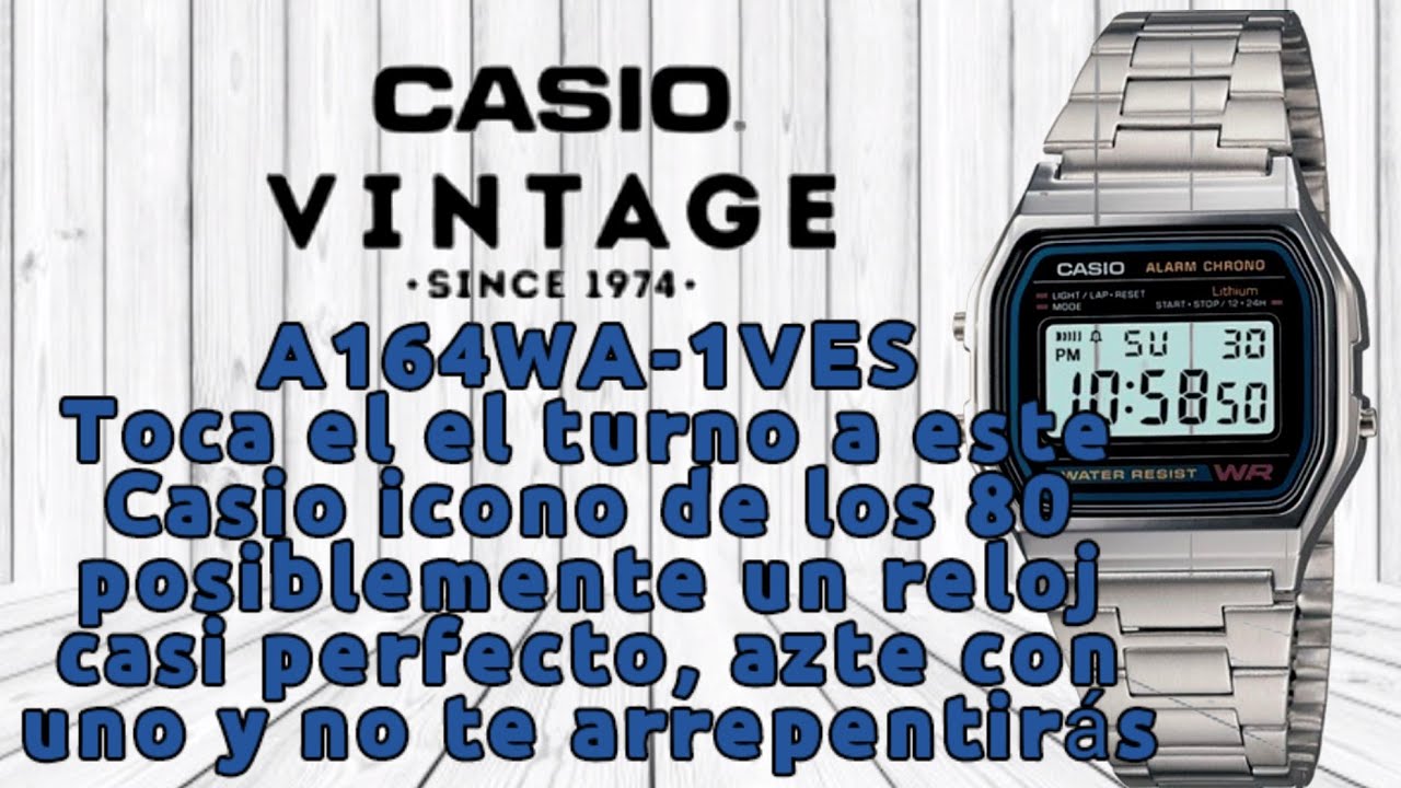 🔴CASIO Vintage A164WA-1VES Todo un icono de los 80