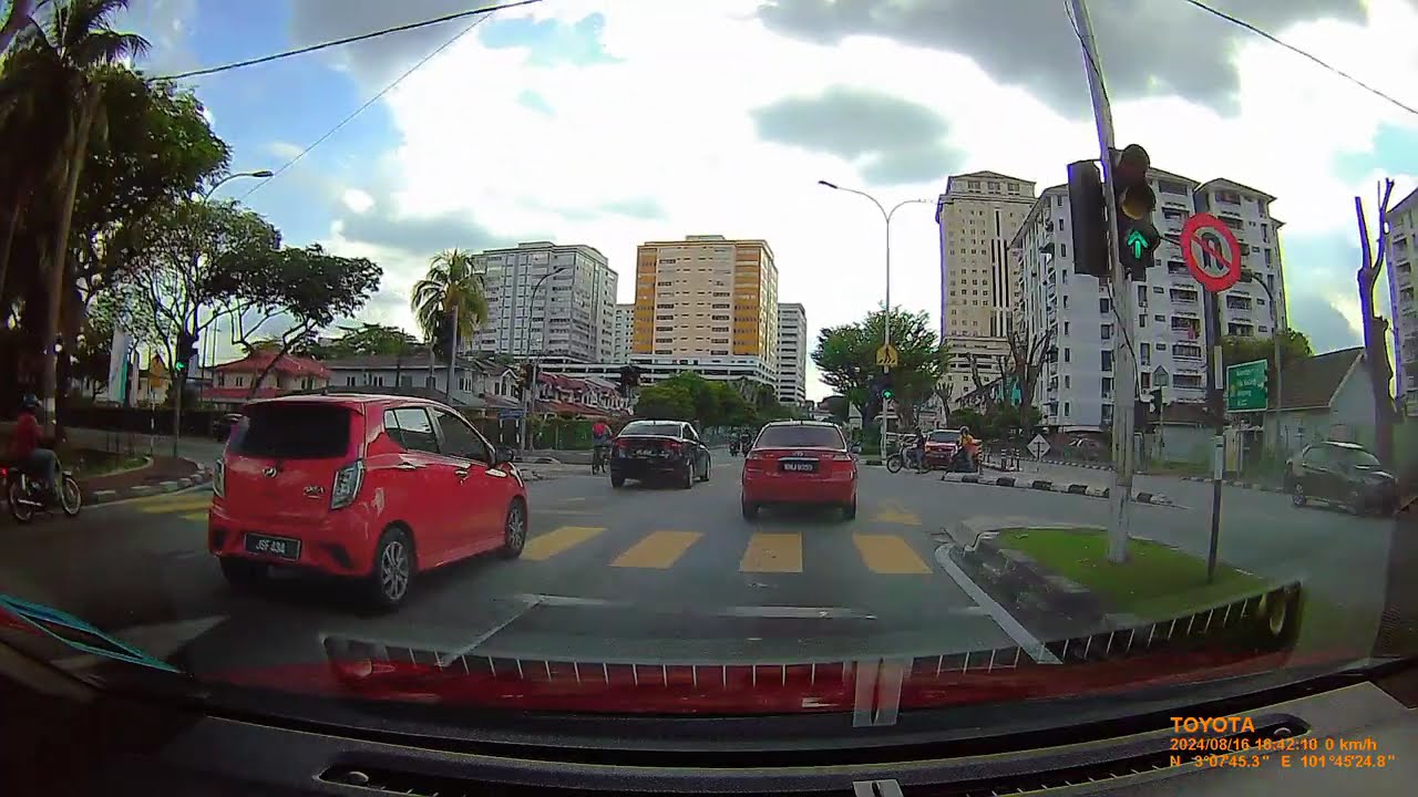 Toyota Yaris Original Dashcam Video Quality (Front)